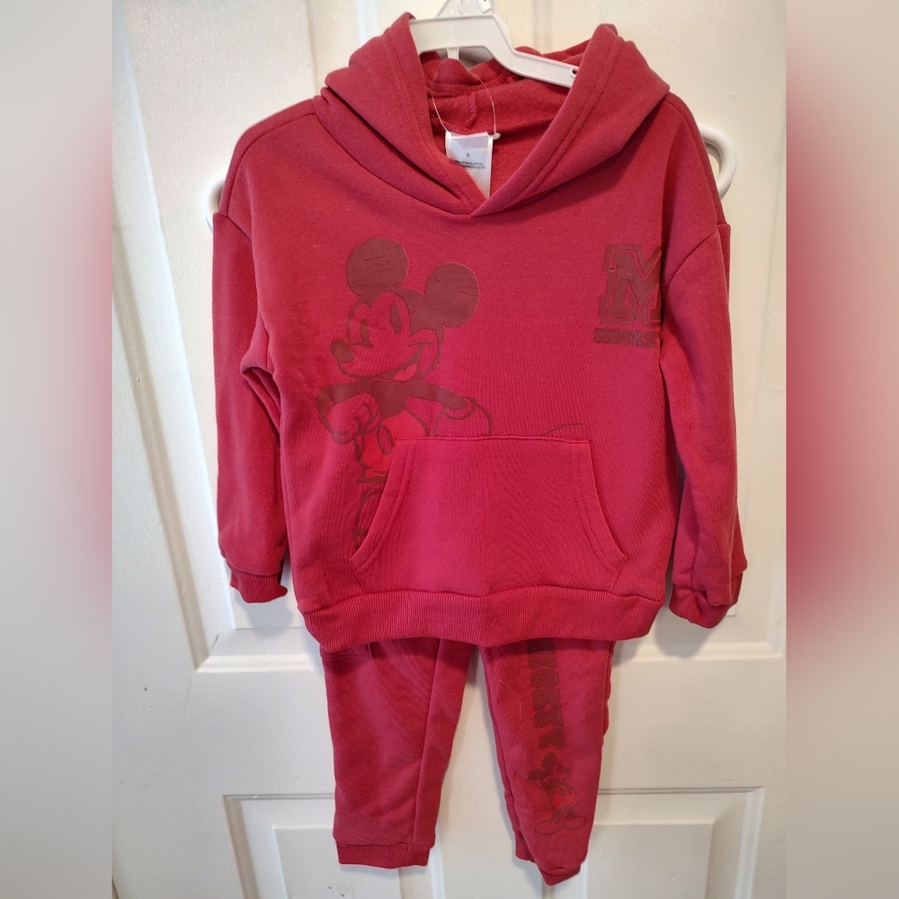 Mickey Mouse 2 pc hooded sweatsuit size 5